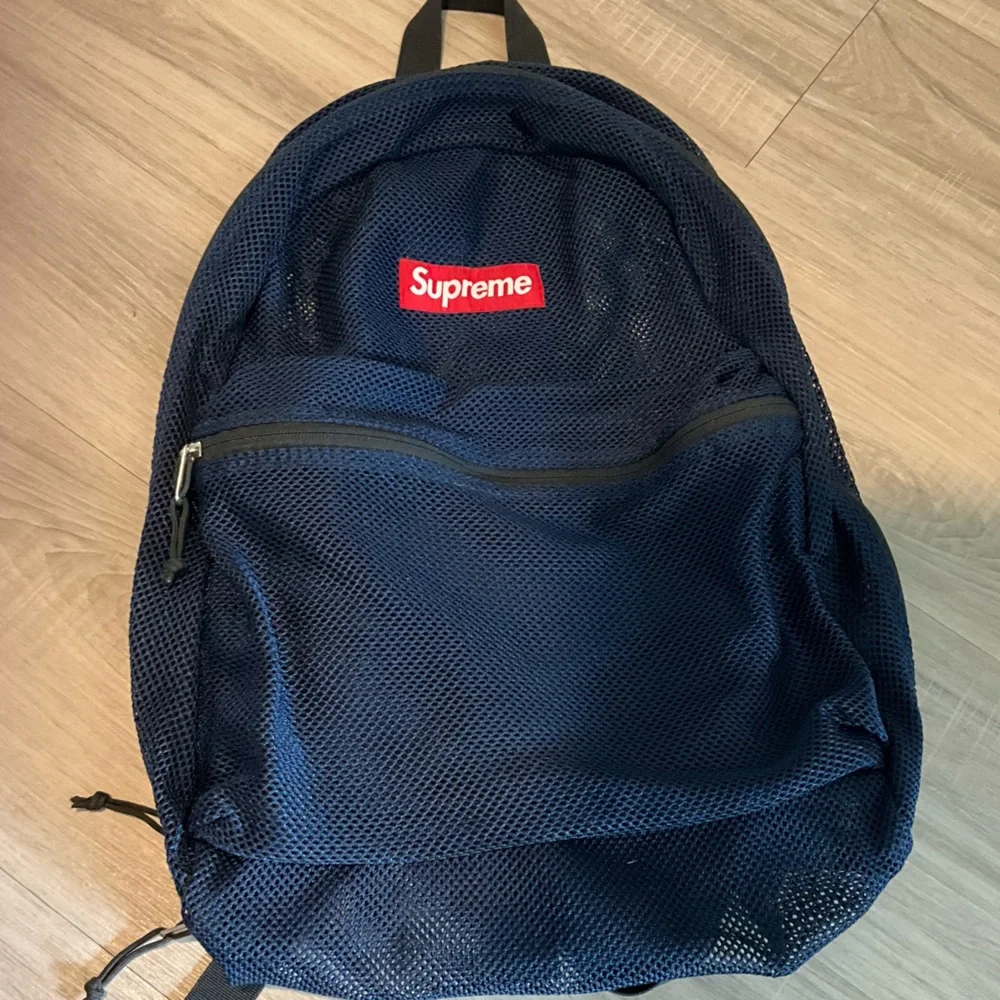 Supreme navy mesh backpack Supreme SS16 Supreme mesh backpack navy